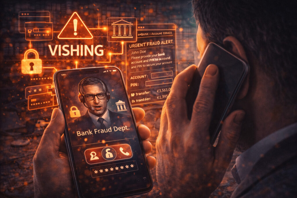 O que são ataques de vishing ? em Segurança O que são ataques de vishing ?